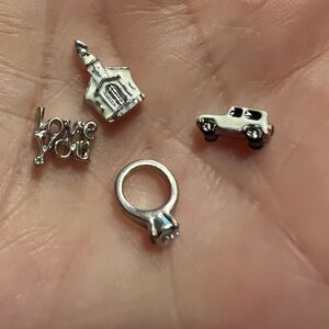 Origami Owl 4 pc charm set “wedding”